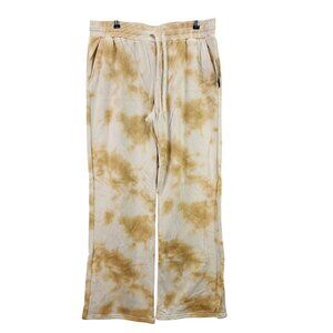 Womens IML Tan Tie Dye Fleece Sweatpants Drawstring Cotton Polyester Size XL